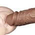 Kép 8/16 - 10.5'' Realistic Chubby Vibrating Dildo Brown