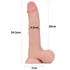 Kép 10/15 - 9.5'' Sliding Skin Dual Layer Dong - Whole Testicle