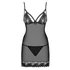 Kép 3/4 - Wonderia chemise & thong black  S/M