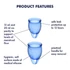 Kép 3/3 - Feel confident Menstrual Cup (dark blue)