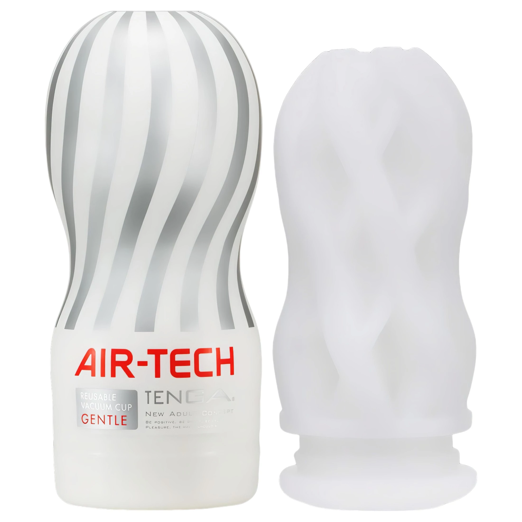 TENGA Air Tech Gentle - textúrált maszturbátor (fehér)