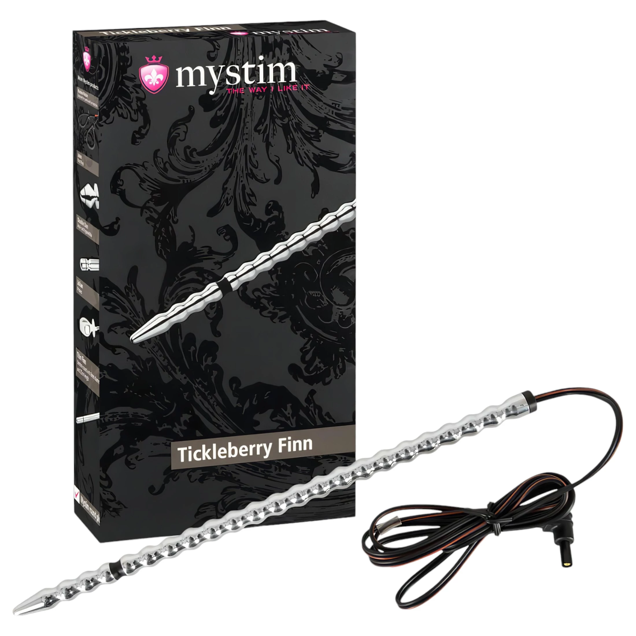 mystim Tickleberry Finn - gömbös elektro húgycső dildó