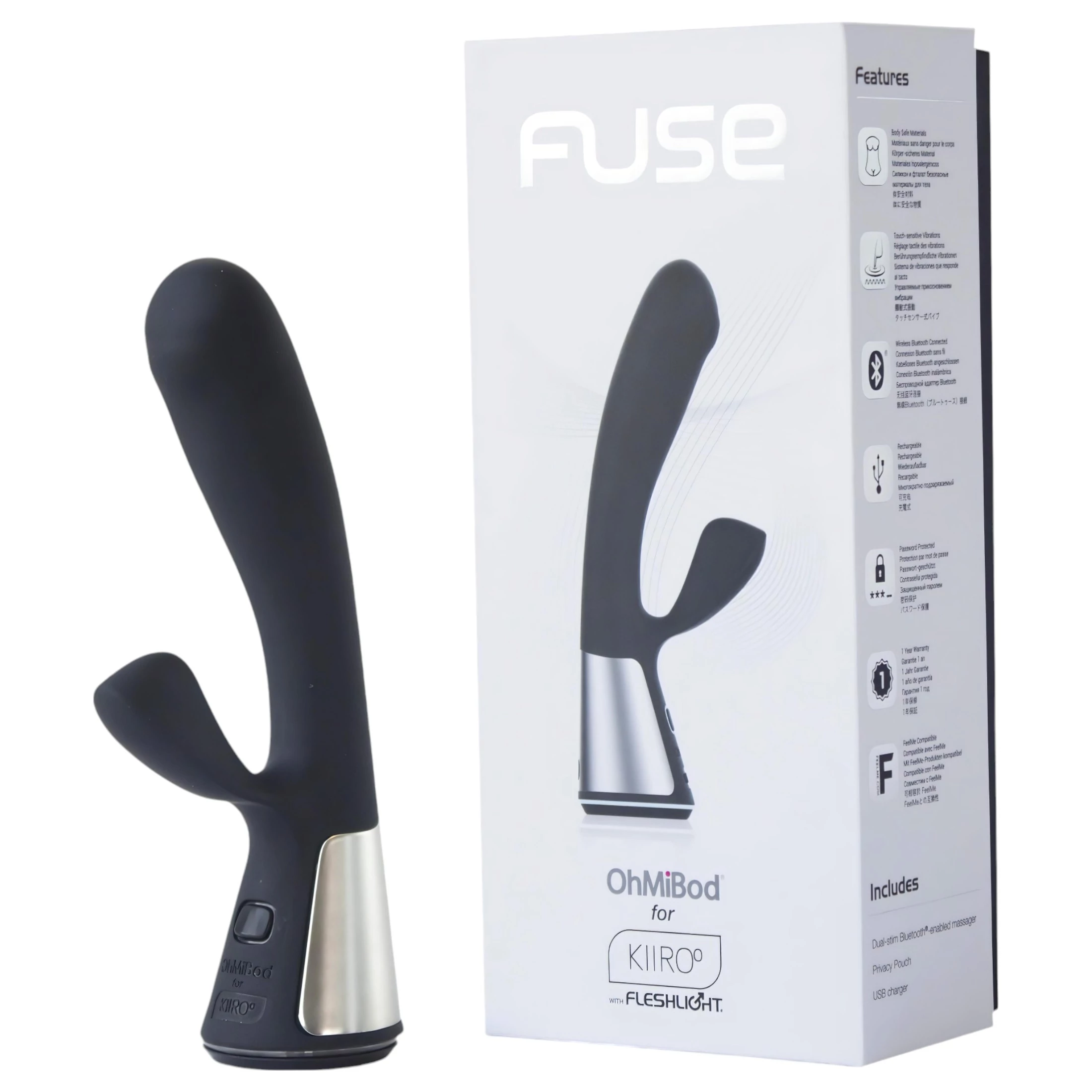 / Fleshlight OHMIBOD Kiiroo - okos csiklókaros vibrátor (fekete)