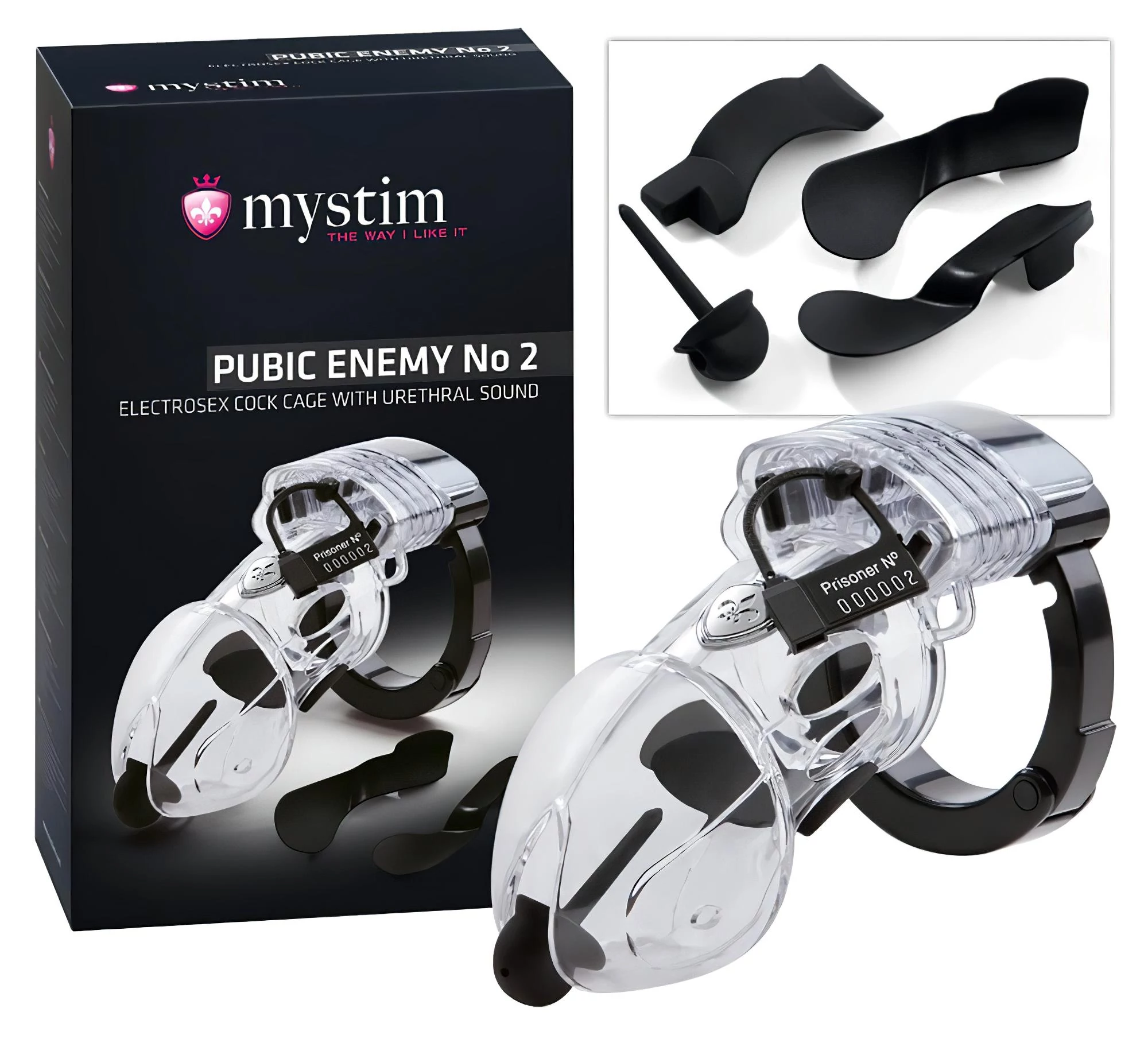 mystim Pubic Enemy No 2 - elektro pénisz ketrec