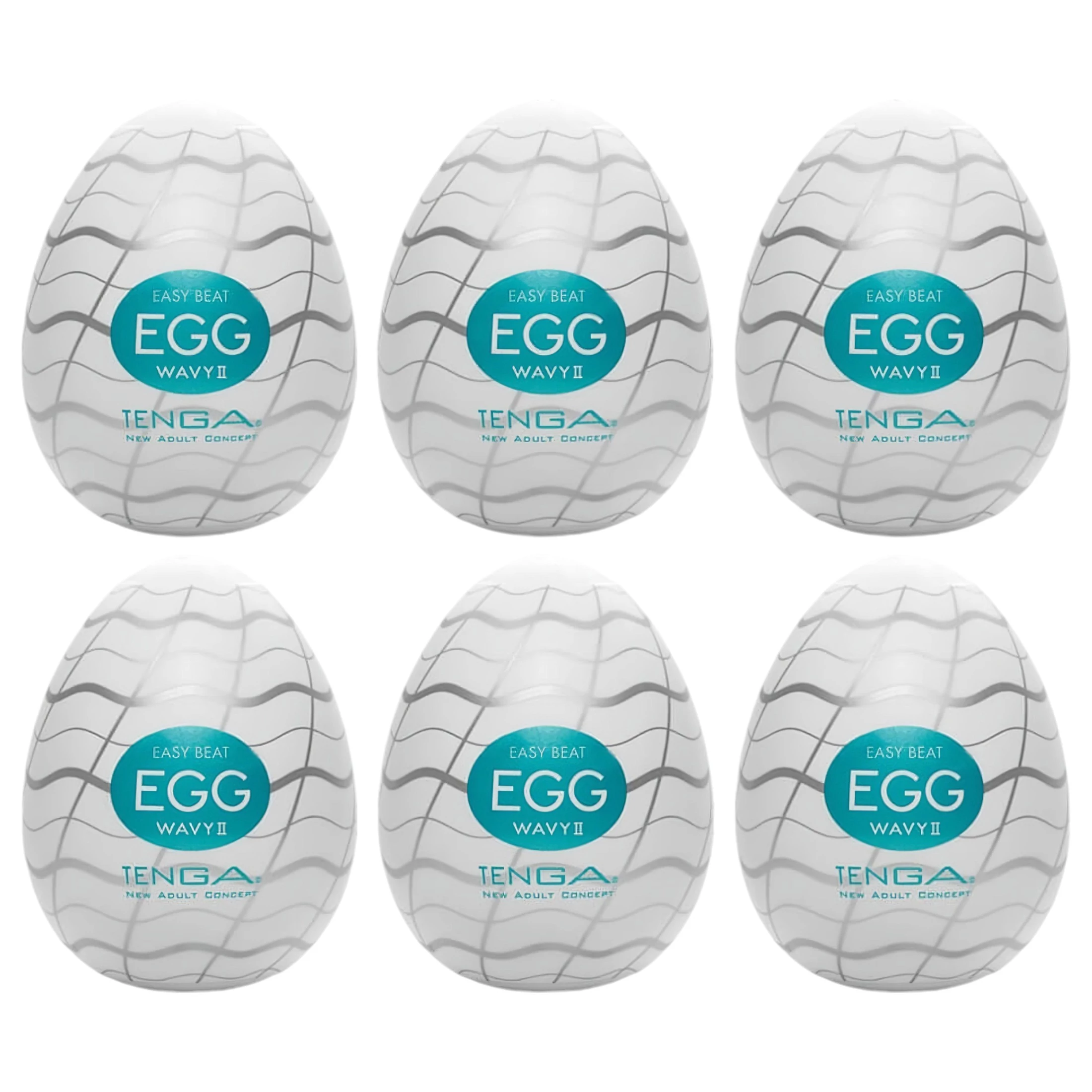 TENGA Egg Wavy II - tojás maszturbátor (6db)