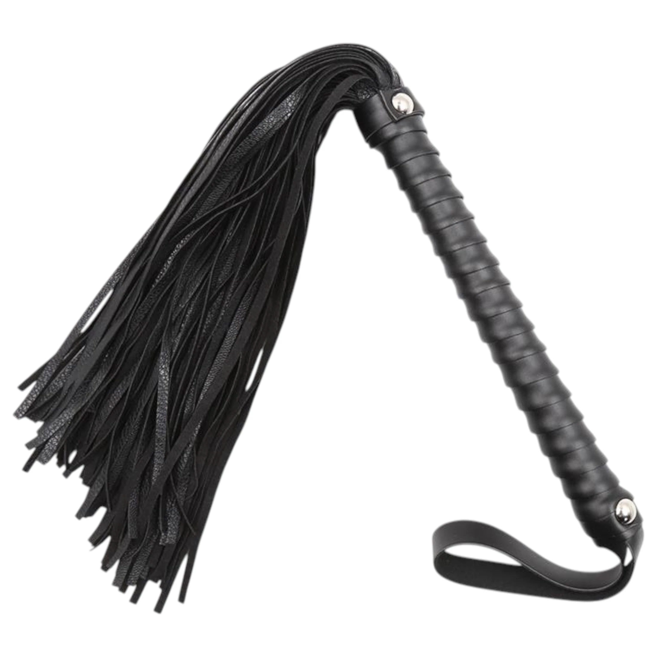 Latetobed - textúrált ostor - fekete (48cm)